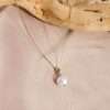 95242 <br> necklace freshwater pearl on 16"+2" ext chain .925 Goldplated - Thumbnail Image 4