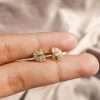 92263 <br> ear stud CZ seashell .925 goldplated - Thumbnail Image 4