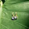 Close-Out-92262 <br> earring 6mm rd CZ  on a CZ  C shape hook .925 goldplated - Thumbnail Image 4