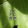27299 <br> earring 3pc long hammered dangle drop .925 RP - Thumbnail Image 3