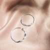 26112 <br> earring wavy semi hoop - Thumbnail Image 3