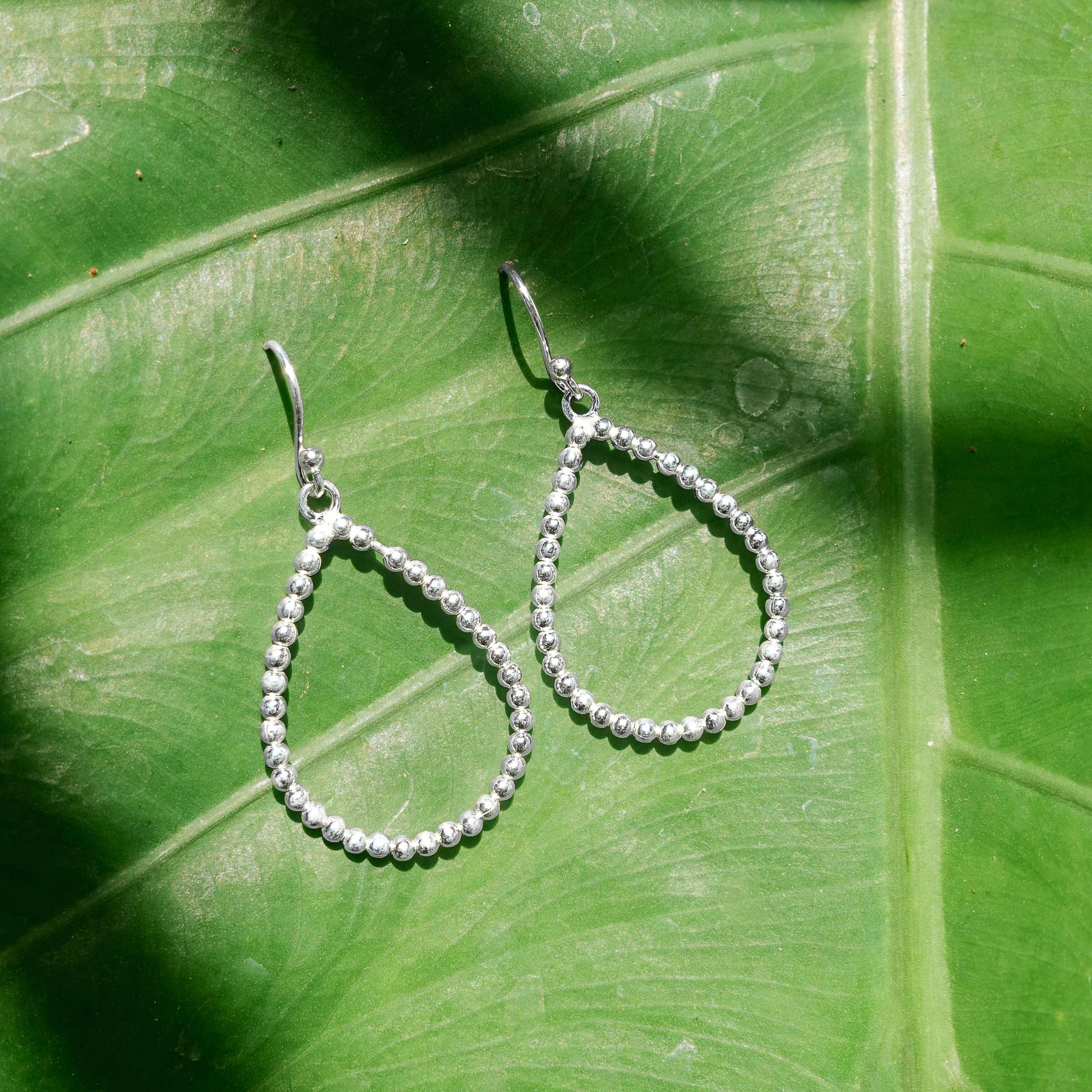 26108 <br> earring beaded teardrop - Image 3