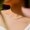 Close-Out-95241 <br> necklace CZ chain 14"+2" ext .925 Goldplated - Thumbnail Image 2