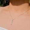 Close-Out-95240 <br> bar pendant 16"+2" .925 goldplated - Thumbnail Image 2