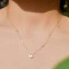 Close-Out-95251 <br> necklace CZ pendant w/ sm CZ'z on chian 16"+2+ ext .925 goldplated - Thumbnail Image 2