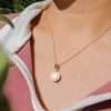 95242 <br> necklace freshwater pearl on 16"+2" ext chain .925 Goldplated - Thumbnail Image 2