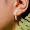 92249 <br> earring shell pearl curved bar .925 goldplated - Thumbnail Image 2