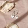 Close-Out-24060 <br> earring half filled elongated diamond MOP - Thumbnail Image 3