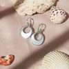 24061 <br> earring half filled disc MOP - Thumbnail Image 3