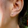 Close-Out-92239 <br> ear stud multi colored cross 67x6mm  .925 gold plated - Thumbnail Image 2