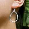 26108 <br> earring beaded teardrop - Thumbnail Image 2