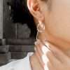 23019 <br> earring large circle in sm circle wavy - Thumbnail Image 2