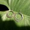 23024 <br> earring double circle Silver/Copper - Thumbnail Image 3