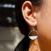 Close-Out-24057 <br> earring half full circle MOP - Thumbnail Image 2