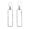 23018 <br> earring long hammered rectangle frame - Thumbnail Image 1
