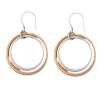 23024 <br> earring double circle Silver/Copper - Thumbnail Image 1