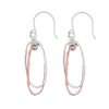 Close-Out-23027 <br> earring double oval mobile dangle Silver/Copper - Thumbnail Image 1
