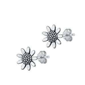 23165 <br> ear stud sunflower .925