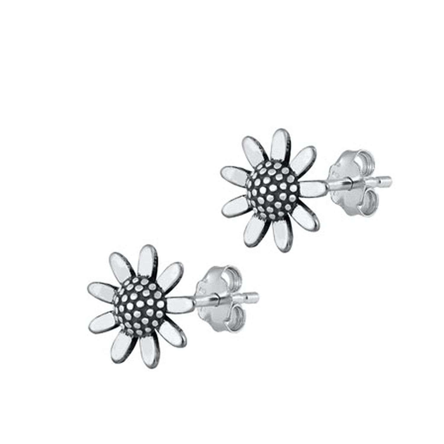 23165 <br> ear stud sunflower .925 - Image 1