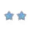 23600 <br> ear stud mini faceted star w/ blue opal - Thumbnail Image 1