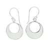 24061 <br> earring half filled disc MOP - Thumbnail Image 1