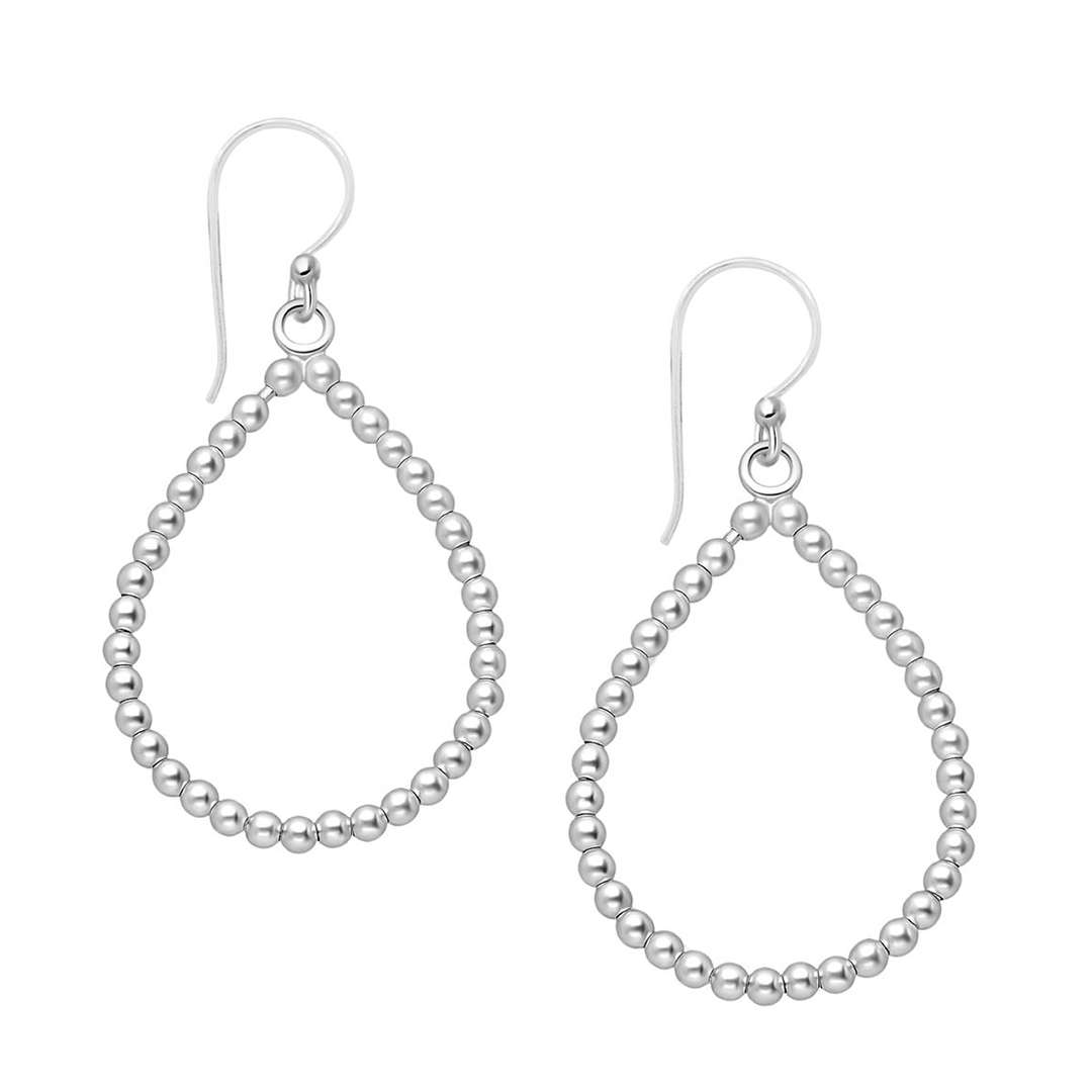 26108 <br> earring beaded teardrop - Image 1