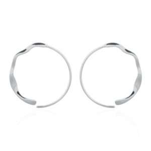 26112 <br> earring wavy semi hoop