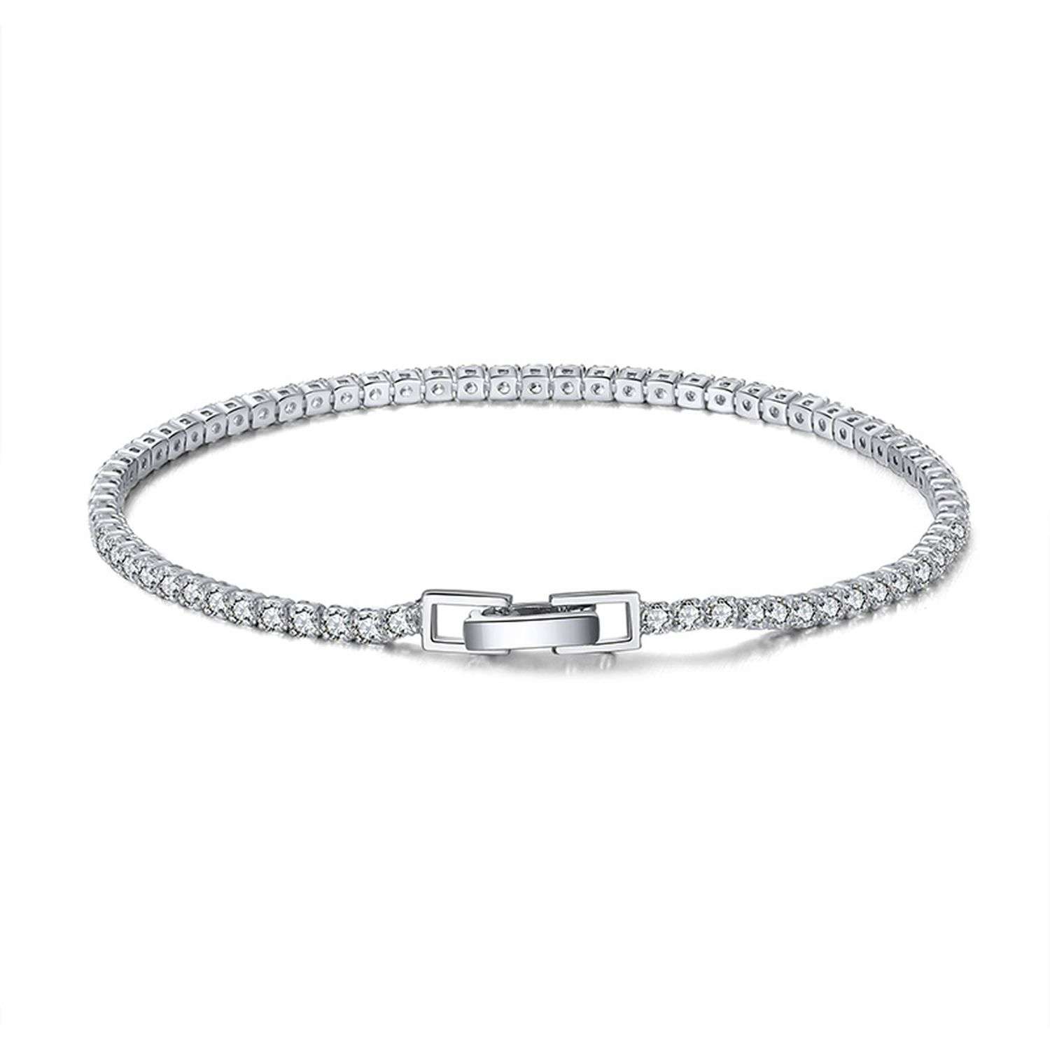 Close-Out-47202 <br> bracelet CZ tennis bracelet 19cm  .925 RP - Image 1