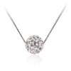 Close-Out-57258 <br> necklace CZ disco ball 8mm 16"+2" ext .925 RP - Thumbnail Image 1