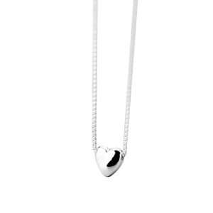 57299 <br> necklace mini heart .925 Rhodium Plated