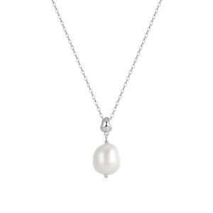 57304 <br> necklace freshwater pearl on 16"+2" ext chain .925 RP