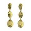 92224 <br> earring 3pc long hammered dangle drop .925 goldplated - Thumbnail Image 1