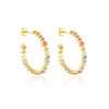 92231 <br> earring C shape  w/ colorful asst shape CZ's - Thumbnail Image 1
