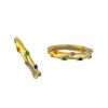 92253 <br> earring 13mm endless hoop w/ assorted rainbow CZ's .925 goldplated - Thumbnail Image 1