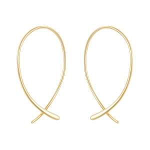 92254 <br> earring endless loop .925 goldplated