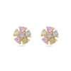 Close-Out-92257 <br> ear stud pastel colored flower .925 goldplated - Thumbnail Image 1