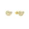 92263 <br> ear stud CZ seashell .925 goldplated - Thumbnail Image 1