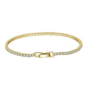 Close-Out-94989 <br> bracelet CZ tennis bracelet 19cm .925 goldplated