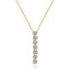 Close-Out-95240 <br> bar pendant 16"+2" .925 goldplated - Thumbnail Image 1