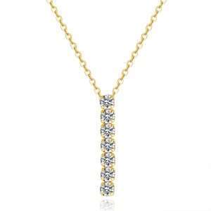 Close-Out-95240 <br> bar pendant 16"+2" .925 goldplated