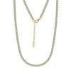 Close-Out-95241 <br> necklace CZ chain 14"+2" ext .925 Goldplated - Thumbnail Image 1