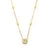 Close-Out-95251 <br> necklace CZ pendant w/ sm CZ'z on chian 16"+2+ ext .925 goldplated - Thumbnail Image 1