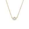 Close-Out-95261 <br> necklace moonstone w/ CZ's 16"+2" ext .925 goldplated - Thumbnail Image 1