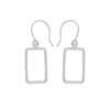 23011 <br> earring hammered open rectangle - Thumbnail Image 1