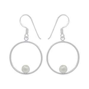 23120<br>earring hoop w/freshwater pearl