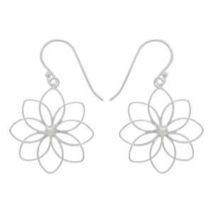 23450<br>earring 8 petal flower