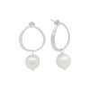 23514 <br> ear stud circle w/ baroque freshwater pearl RP - Thumbnail Image 1