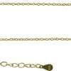 95030 <br> necklace 2 waves in circle w/ CZ 16" + 2" ext. Sterling Silver GOLD PLATED - Thumbnail Image 3
