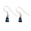 Inlay E-0643S <br> Sterling earring inlay tiny trapezoid on wire - Thumbnail Image 5