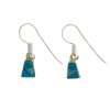 Inlay E-0643S <br> Sterling earring inlay tiny trapezoid on wire - Thumbnail Image 2